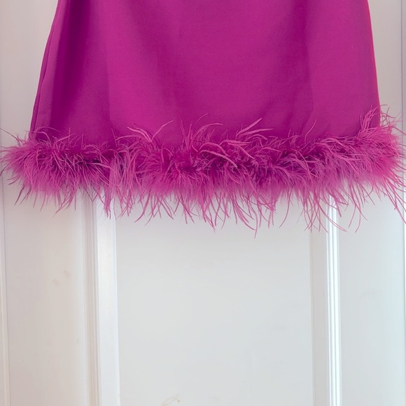 HYFVE SHORT FLIRTY FUN SKIRT  SIZE M FEATHERED  BOTTOM SIDE ZIPPED NWT - Picture 8 of 15